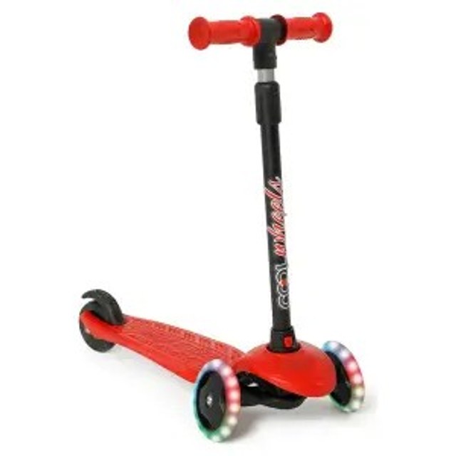 Cool Wheels Star Kırmızı 3 Tekerlekli Işıklı Çocuk Scooter - FR59663
